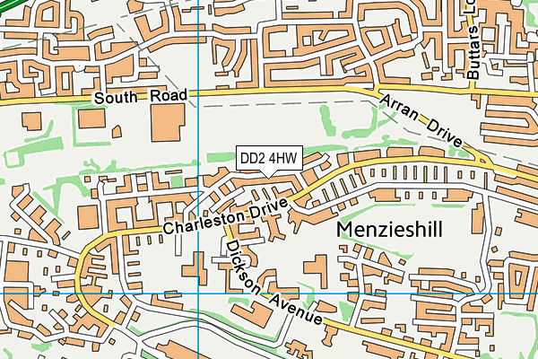 DD2 4HW map - OS VectorMap District (Ordnance Survey)