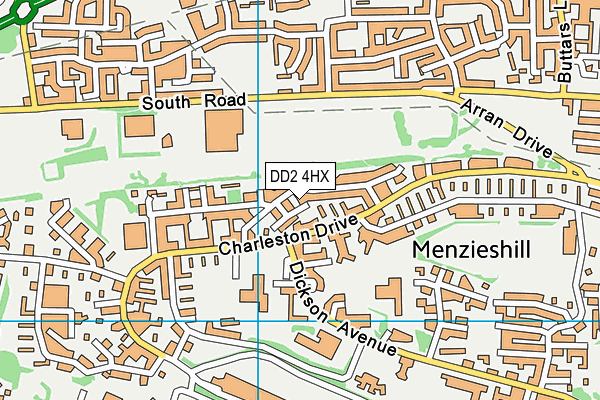 DD2 4HX map - OS VectorMap District (Ordnance Survey)
