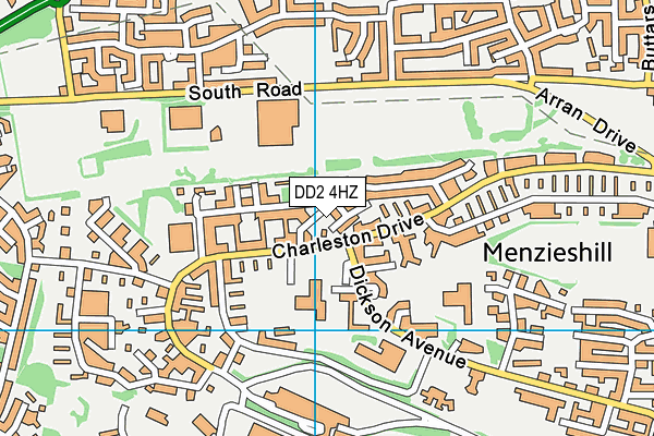 DD2 4HZ map - OS VectorMap District (Ordnance Survey)
