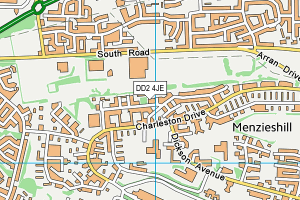 DD2 4JE map - OS VectorMap District (Ordnance Survey)