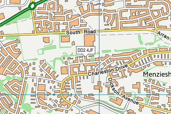 DD2 4JF map - OS VectorMap District (Ordnance Survey)