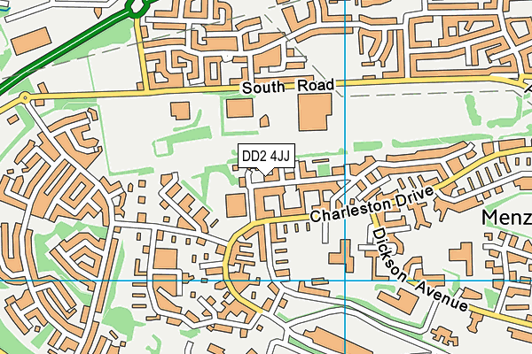 DD2 4JJ map - OS VectorMap District (Ordnance Survey)