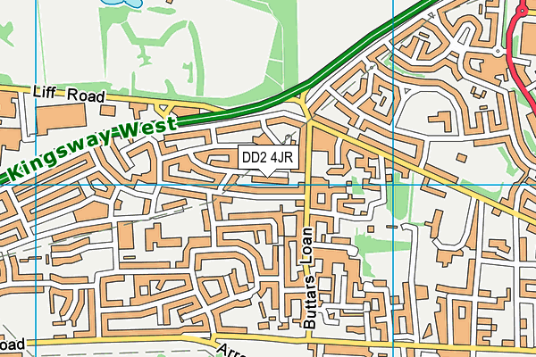 DD2 4JR map - OS VectorMap District (Ordnance Survey)