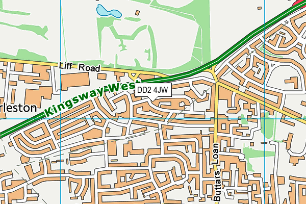 DD2 4JW map - OS VectorMap District (Ordnance Survey)