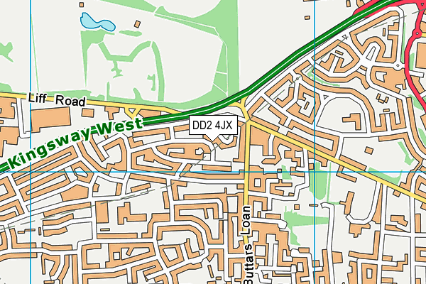 DD2 4JX map - OS VectorMap District (Ordnance Survey)