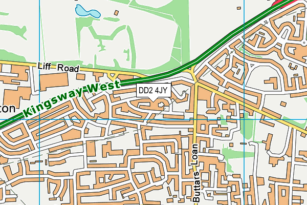 DD2 4JY map - OS VectorMap District (Ordnance Survey)