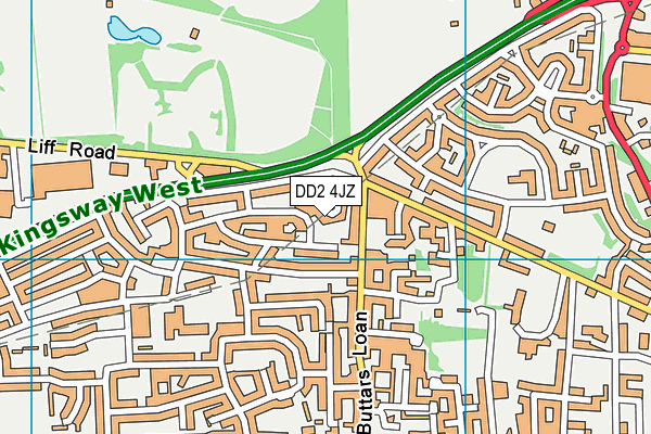 DD2 4JZ map - OS VectorMap District (Ordnance Survey)