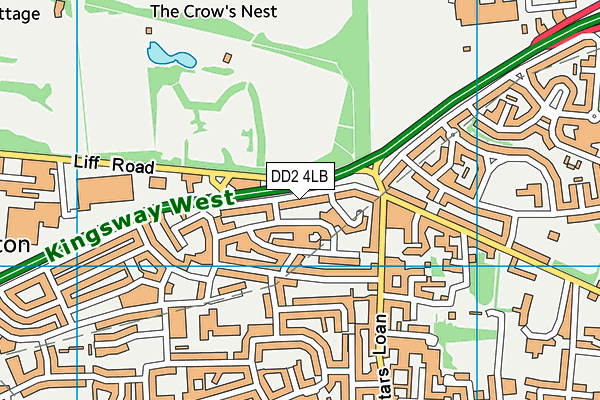 DD2 4LB map - OS VectorMap District (Ordnance Survey)
