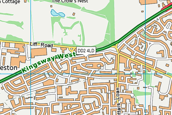 DD2 4LD map - OS VectorMap District (Ordnance Survey)