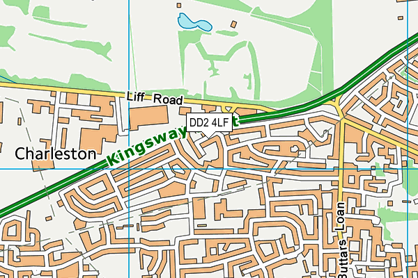 DD2 4LF map - OS VectorMap District (Ordnance Survey)