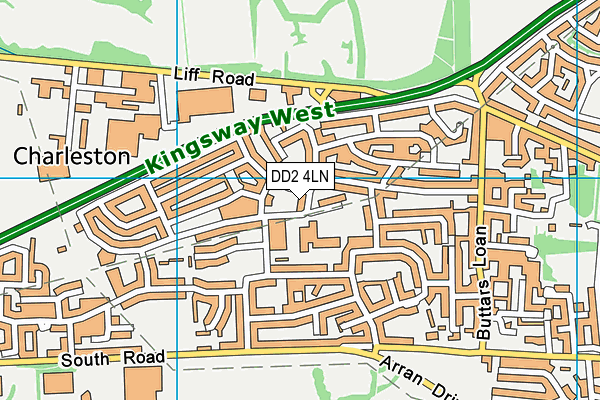 DD2 4LN map - OS VectorMap District (Ordnance Survey)