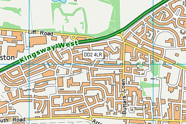DD2 4LR map - OS VectorMap District (Ordnance Survey)