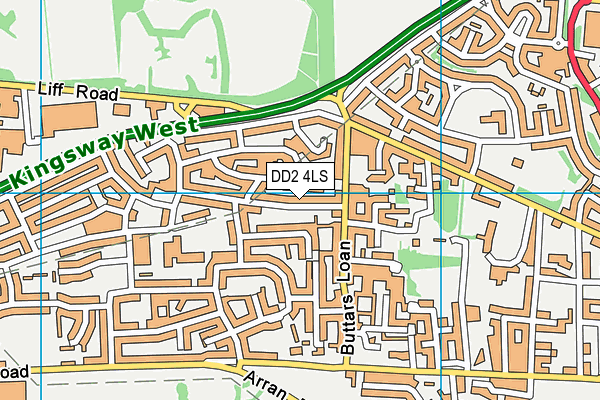 DD2 4LS map - OS VectorMap District (Ordnance Survey)