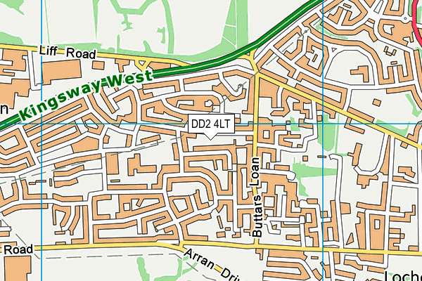 DD2 4LT map - OS VectorMap District (Ordnance Survey)