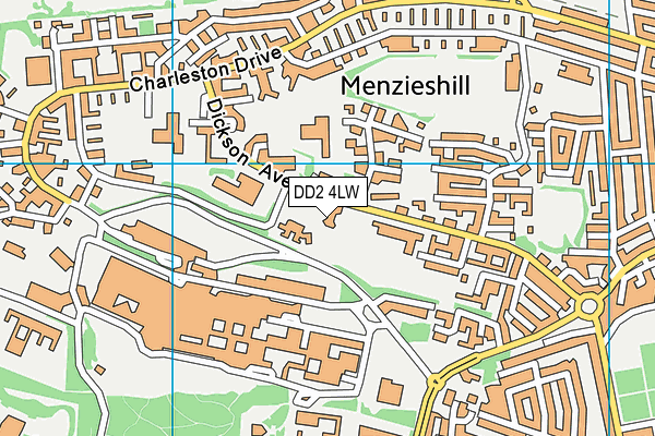 DD2 4LW map - OS VectorMap District (Ordnance Survey)