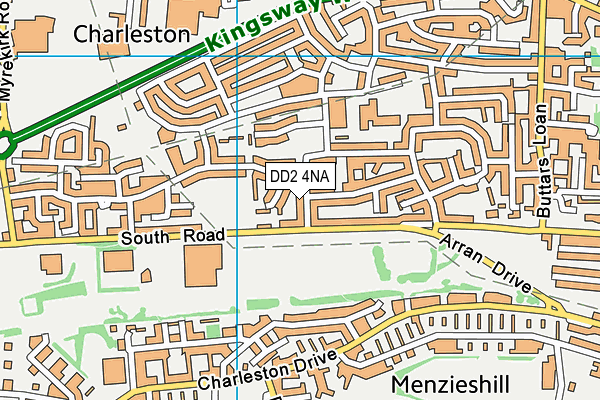 DD2 4NA map - OS VectorMap District (Ordnance Survey)