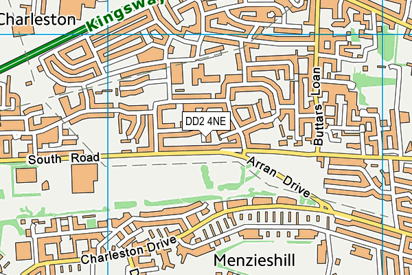 DD2 4NE map - OS VectorMap District (Ordnance Survey)