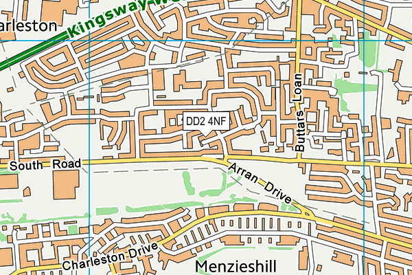 DD2 4NF map - OS VectorMap District (Ordnance Survey)