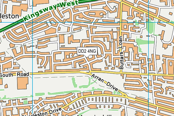 DD2 4NG map - OS VectorMap District (Ordnance Survey)