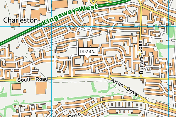 DD2 4NJ map - OS VectorMap District (Ordnance Survey)