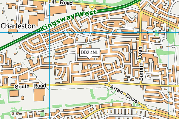 DD2 4NL map - OS VectorMap District (Ordnance Survey)