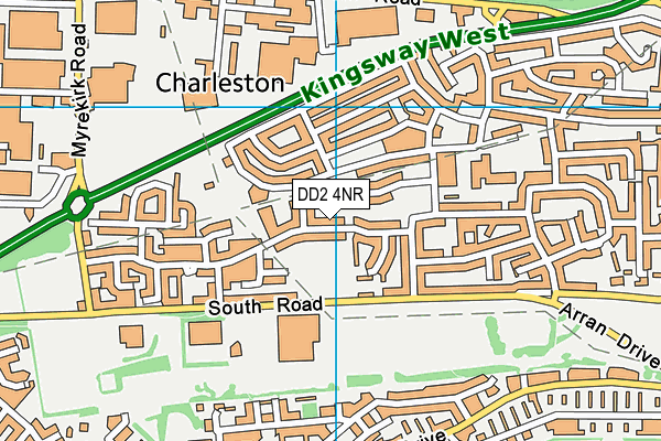 DD2 4NR map - OS VectorMap District (Ordnance Survey)