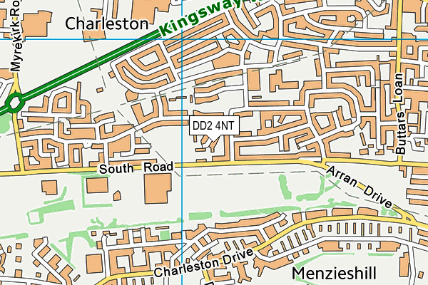 DD2 4NT map - OS VectorMap District (Ordnance Survey)