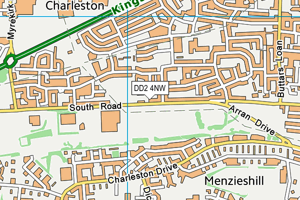 DD2 4NW map - OS VectorMap District (Ordnance Survey)