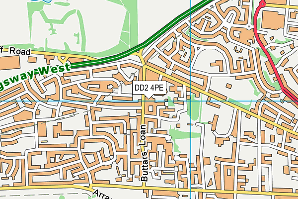 DD2 4PE map - OS VectorMap District (Ordnance Survey)