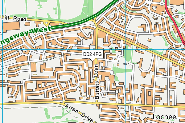 DD2 4PG map - OS VectorMap District (Ordnance Survey)