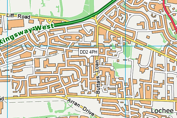 DD2 4PH map - OS VectorMap District (Ordnance Survey)