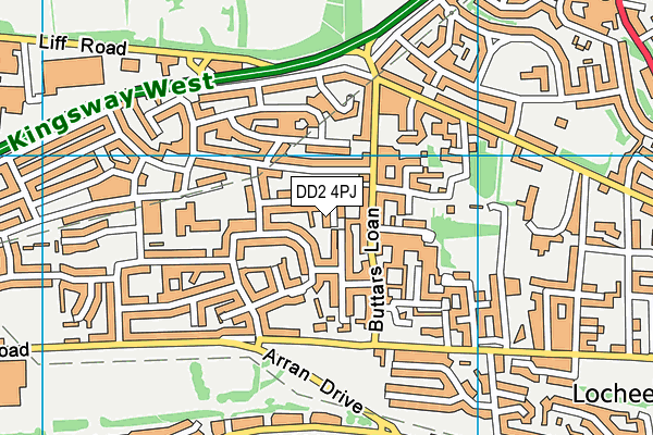 DD2 4PJ map - OS VectorMap District (Ordnance Survey)