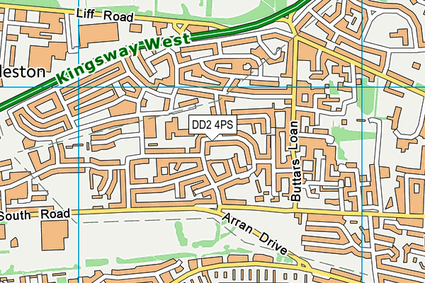 DD2 4PS map - OS VectorMap District (Ordnance Survey)
