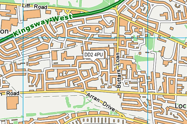 DD2 4PU map - OS VectorMap District (Ordnance Survey)