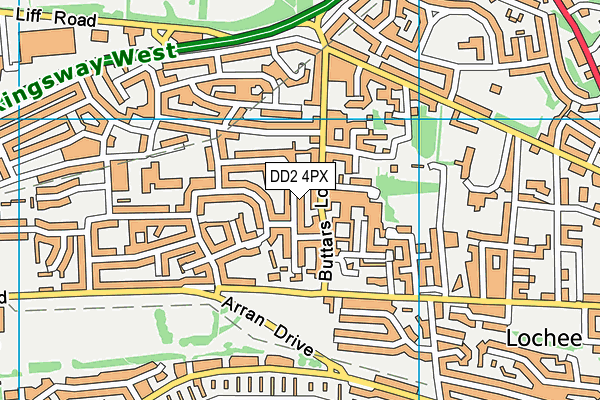 DD2 4PX map - OS VectorMap District (Ordnance Survey)