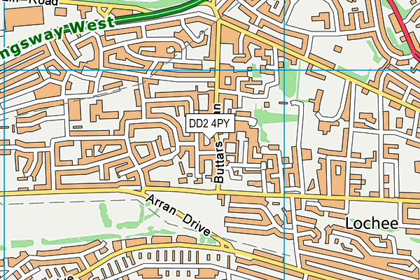 DD2 4PY map - OS VectorMap District (Ordnance Survey)