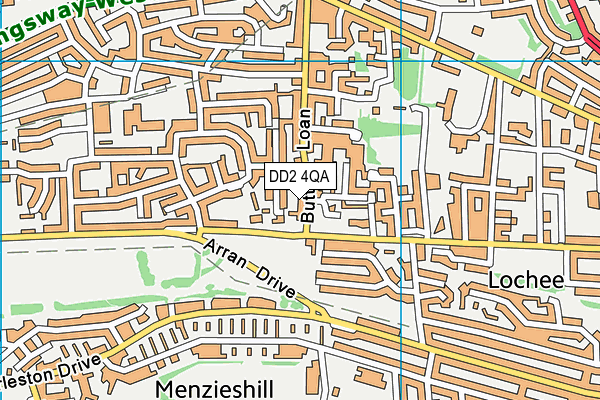 DD2 4QA map - OS VectorMap District (Ordnance Survey)