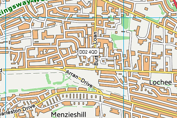 DD2 4QD map - OS VectorMap District (Ordnance Survey)