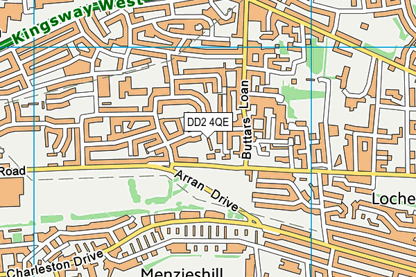DD2 4QE map - OS VectorMap District (Ordnance Survey)
