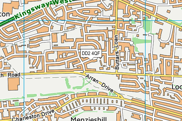 DD2 4QF map - OS VectorMap District (Ordnance Survey)
