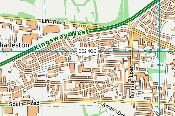 DD2 4QG map - OS VectorMap District (Ordnance Survey)