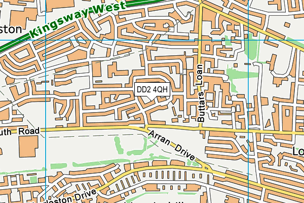 DD2 4QH map - OS VectorMap District (Ordnance Survey)