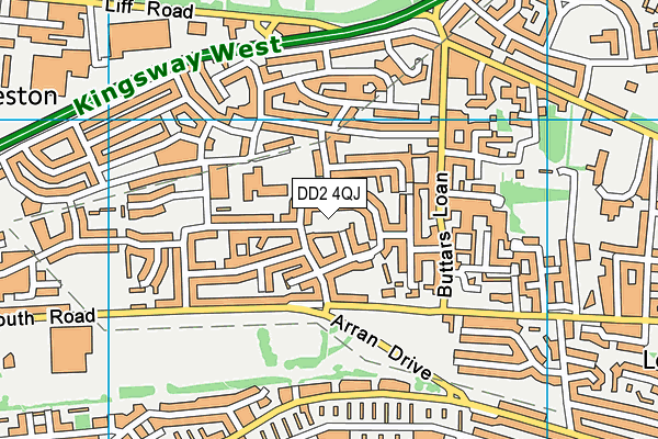DD2 4QJ map - OS VectorMap District (Ordnance Survey)