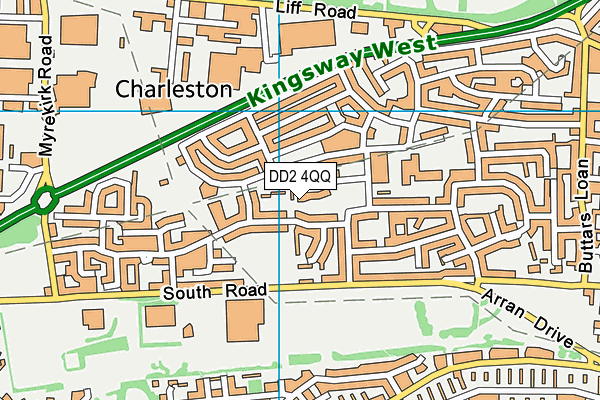 DD2 4QQ map - OS VectorMap District (Ordnance Survey)