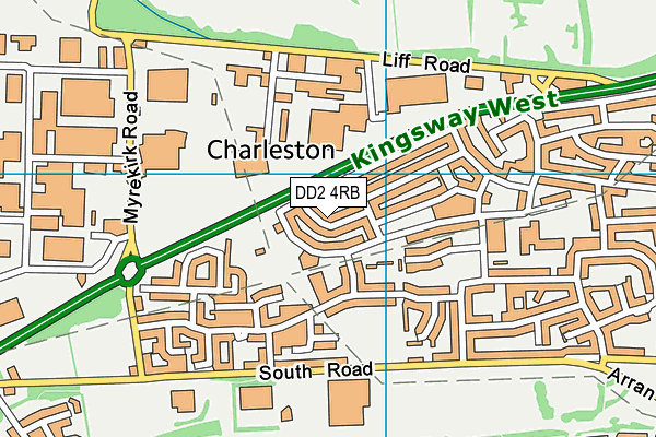 DD2 4RB map - OS VectorMap District (Ordnance Survey)