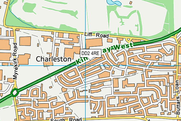 DD2 4RE map - OS VectorMap District (Ordnance Survey)