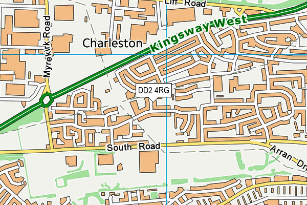 DD2 4RG map - OS VectorMap District (Ordnance Survey)