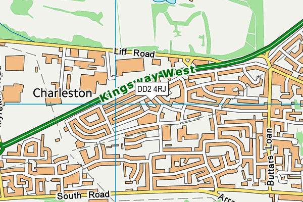 DD2 4RJ map - OS VectorMap District (Ordnance Survey)