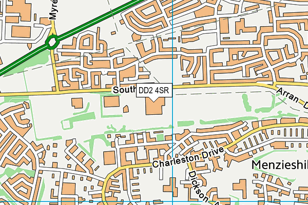 DD2 4SR map - OS VectorMap District (Ordnance Survey)
