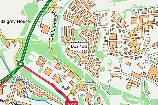 DD2 4UG map - OS VectorMap District (Ordnance Survey)